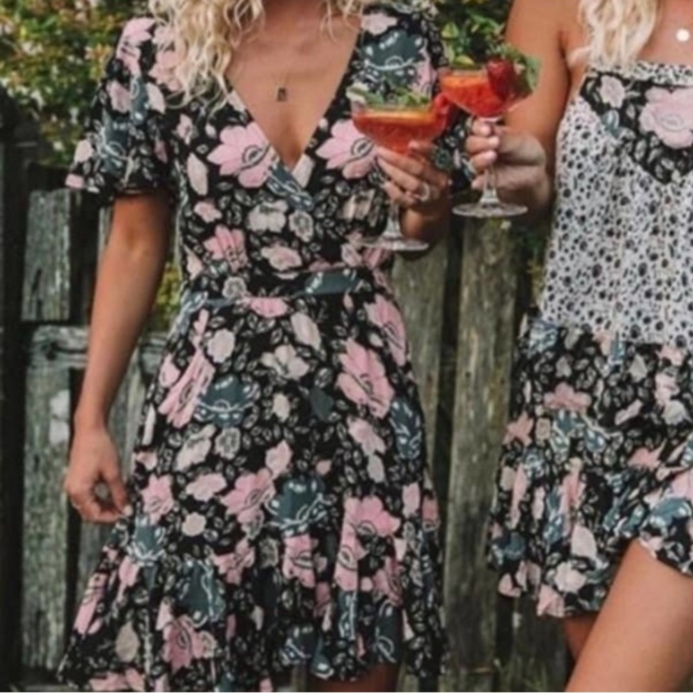 Spell Winona mini dress in Coal